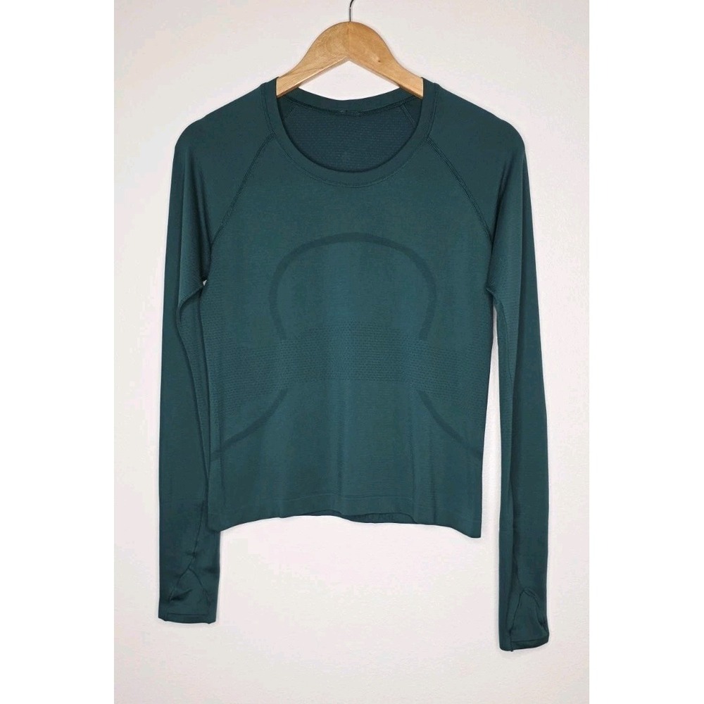 Lululemon Swiftly Tech Long Sleeve Shirt 2.0 Women's Size 8 Race Length Green